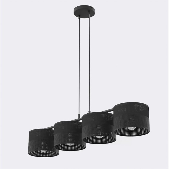 Lámpara colgante Lomis Negro (4 luces)