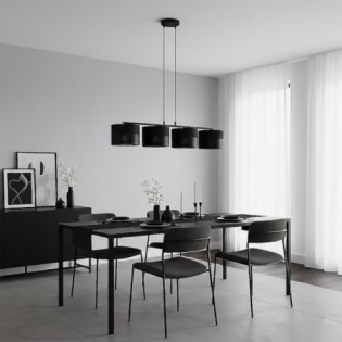Lámpara colgante Lomis Negro (4 luces)