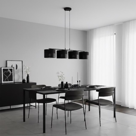 Lámpara colgante Lomis Negro (4 luces)