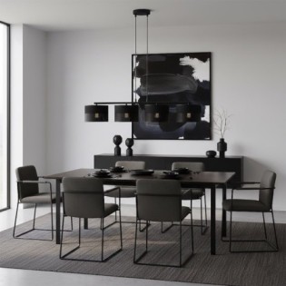 Lámpara colgante Lomis Negro (4 luces)