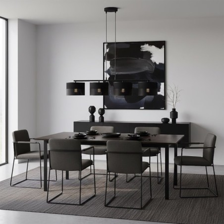 Lámpara colgante Lomis Negro (4 luces)