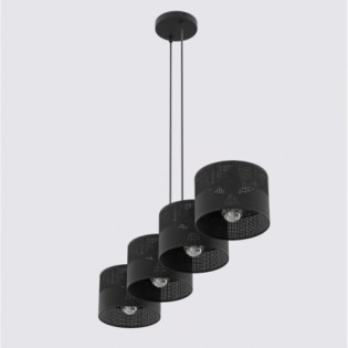 Lámpara colgante Lomis Negro (4 luces)