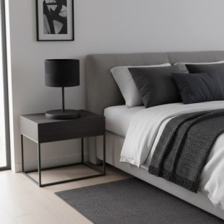 Lámpara de mesa  Lomis Negro