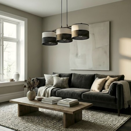 Lámpara colgante Lomis Gris (3 luces)