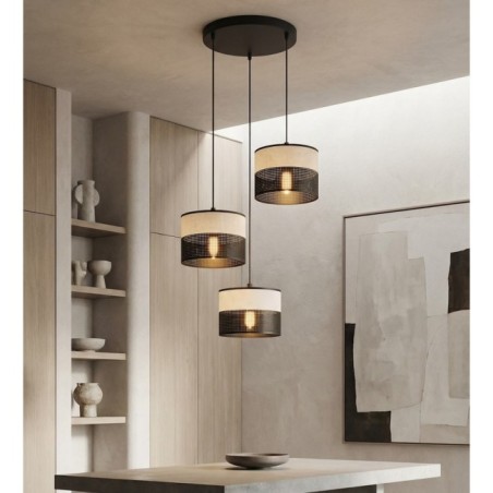 Lámpara colgante Lomis II Gris (3 luces)