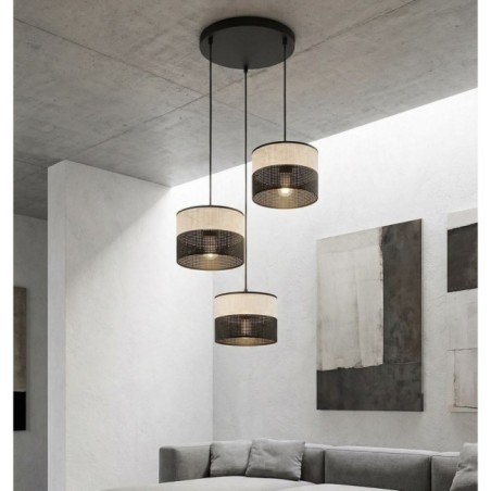Lámpara colgante Lomis II Gris (3 luces)