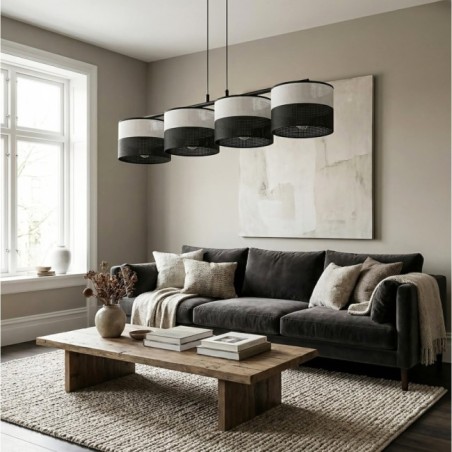Lámpara colgante Lomis Gris (4 luces)
