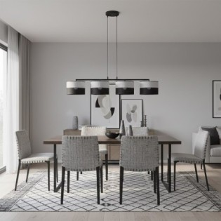 Lámpara colgante Lomis Gris (4 luces)