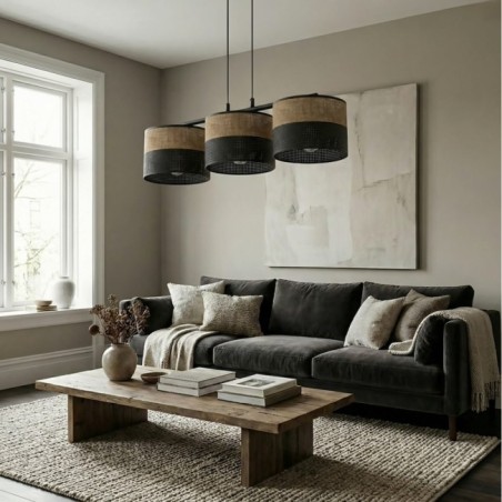 Lámpara colgante Lomis Marrón (3 luces)