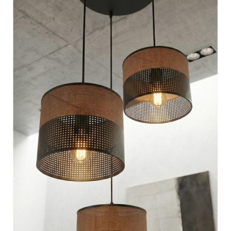 Lámpara colgante Lomis II Marrón (3 luces)