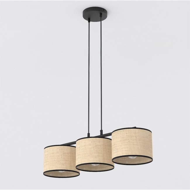Lámpara colgante Nar Ratán (3 luces)