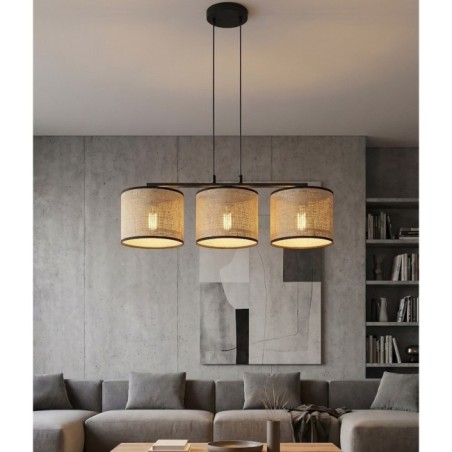 Lámpara colgante Nar Ratán (3 luces)