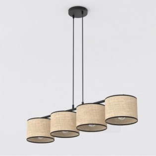 Lámpara colgante Nar Ratán (4 luces)