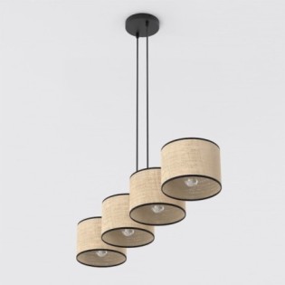 Lámpara colgante Nar Ratán (4 luces)