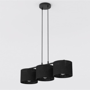 Lámpara colgante Nar Negro (3 luces)