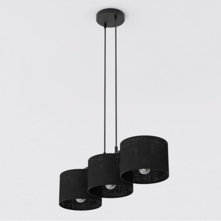 Lámpara colgante Nar Negro (3 luces)