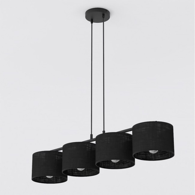 Lámpara colgante Nar Negro (4 luces)
