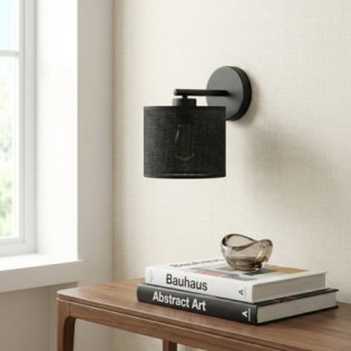 Aplique de pared Nar Negro