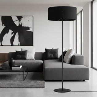 Lámpara de pie Nar Negro