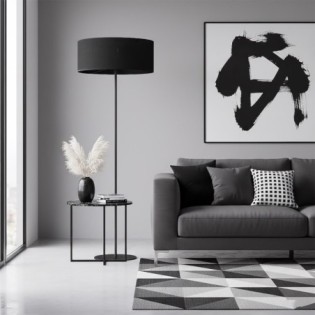 Lámpara de pie Nar Negro