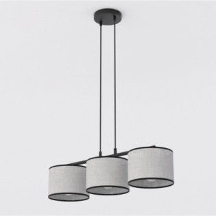 Lámpara colgante Nar Gris (3 luces)