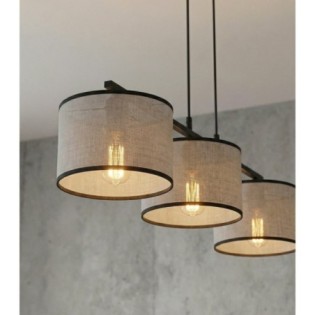 Lámpara colgante Nar Gris (3 luces)