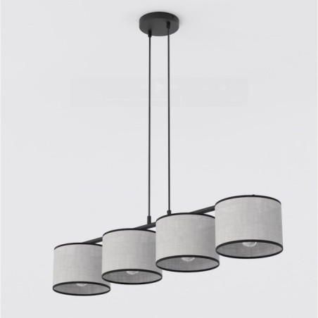 Lámpara colgante Nar Gris (4 luces)