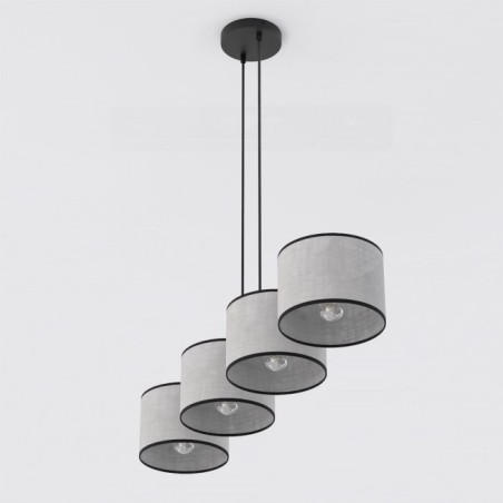 Lámpara colgante Nar Gris (4 luces)