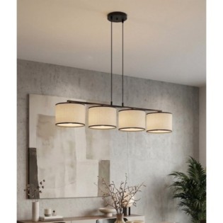Lámpara colgante Nar Gris (4 luces)