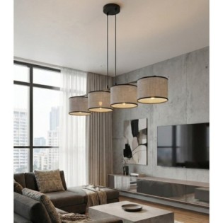 Lámpara colgante Nar Gris (4 luces)