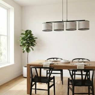 Lámpara colgante Nar Gris (4 luces)