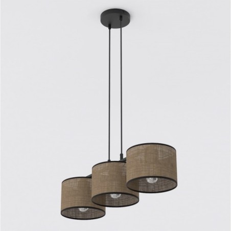 Lámpara colgante Nar Marrón (3 luces)