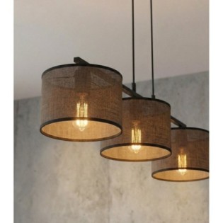 Lámpara colgante Nar Marrón (3 luces)