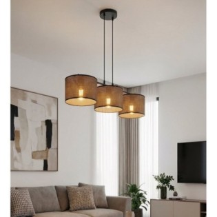 Lámpara colgante Nar Marrón (3 luces)