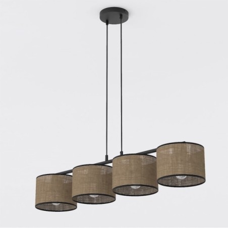 Lámpara colgante Nar Marrón (4 luces)