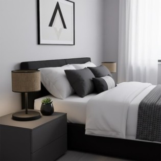 Lámpara de mesa Nar Marrón