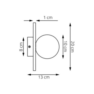 Aplique de pared San Gris
