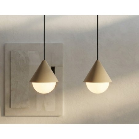 Lámpara colgante Peka II Negro+Moca (6 luces)