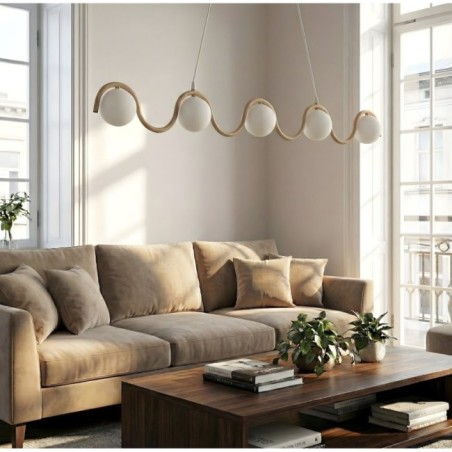 Lámpara colgante Isar Moca (5 luces)