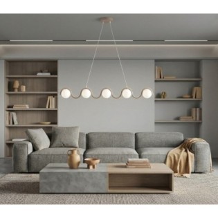 Lámpara colgante Isar Moca (5 luces)