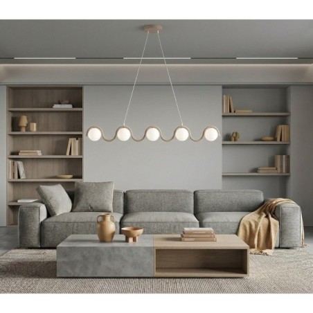 Lámpara colgante Isar Moca (5 luces)