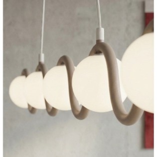 Lámpara colgante Isar Moca (5 luces)