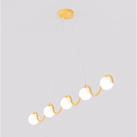 Lámpara colgante Isar Naranja (5 luces)