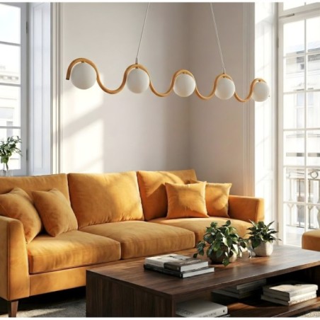 Lámpara colgante Isar Naranja (5 luces)