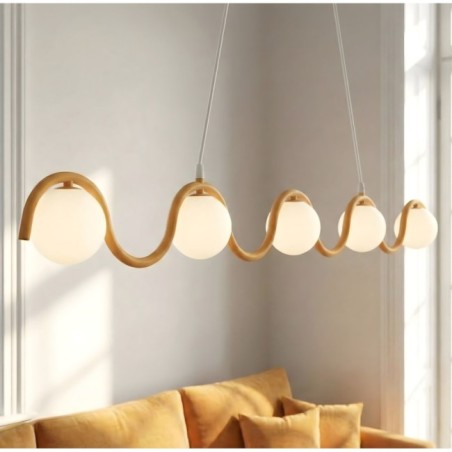 Lámpara colgante Isar Naranja (5 luces)