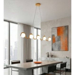Lámpara colgante Isar Naranja (5 luces)