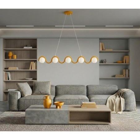 Lámpara colgante Isar Naranja (5 luces)