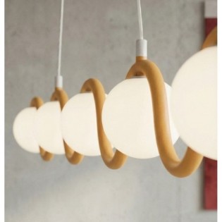 Lámpara colgante Isar Naranja (5 luces)