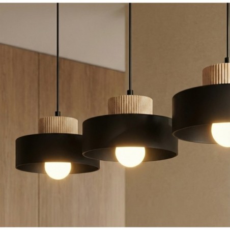 Lámpara colgante Laba Negro (3 luces)