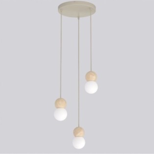 Lámpara colgante Bara Moca (3 luces)
